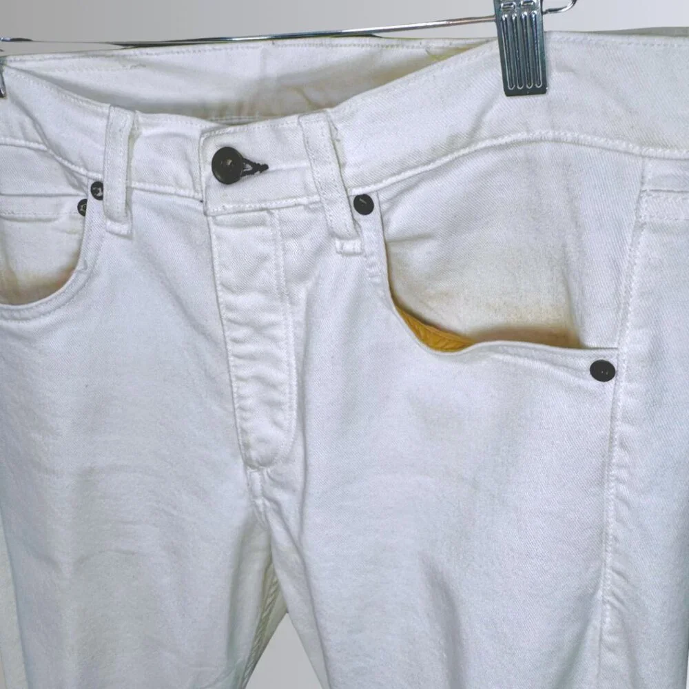 rag & bone Men's White Extra-Slim Jeans - 32
